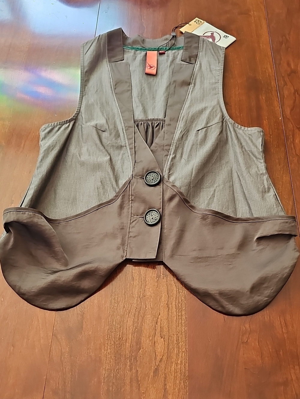 3Stones Women’s Gray Two-Tone Vest - Casual Layering Top